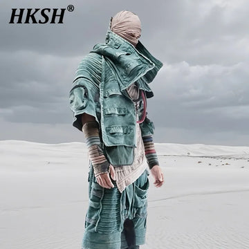 HKSH Men's Techwear Asymmetric Short Jacket