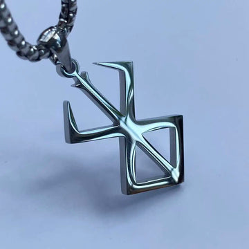Stainless Steel Berserker Rune Symbol Necklace