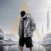 Techwear 反光仿皮防風夾克