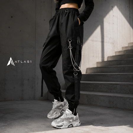 Cargo Pants Techwear Gothic Wanita