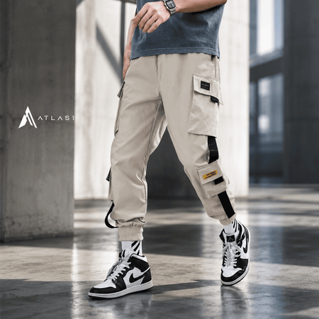 メンズ カジュアル techwear ハーレム カーゴスウェットパンツ