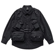 Men's Techwear Functional Safari Cotton Casual Shirt