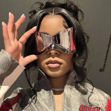 Oversized Punk Rimless One Piece Sunglasses - ATLAS 1