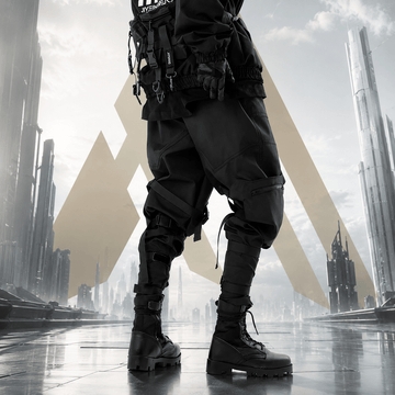 Techwear Streetwear Cargo Ribbon Long Pants - ATLAS 1