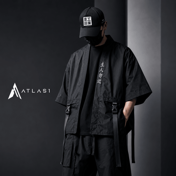 Unisex Techwear Casual Oversized Ribbon Shirt - ATLAS 1 - Techwear Store