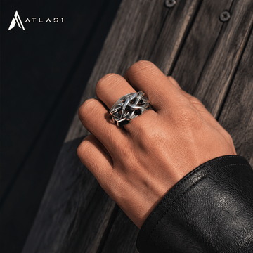 Vintage Crown of Thorns Steel Ring - ATLAS 1