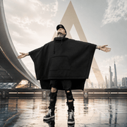 復古龐克 techwear 連帽斗篷披肩