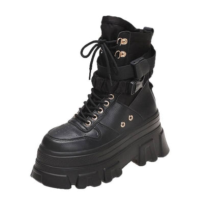 Bottes techwear chunky vert néon — Femme
