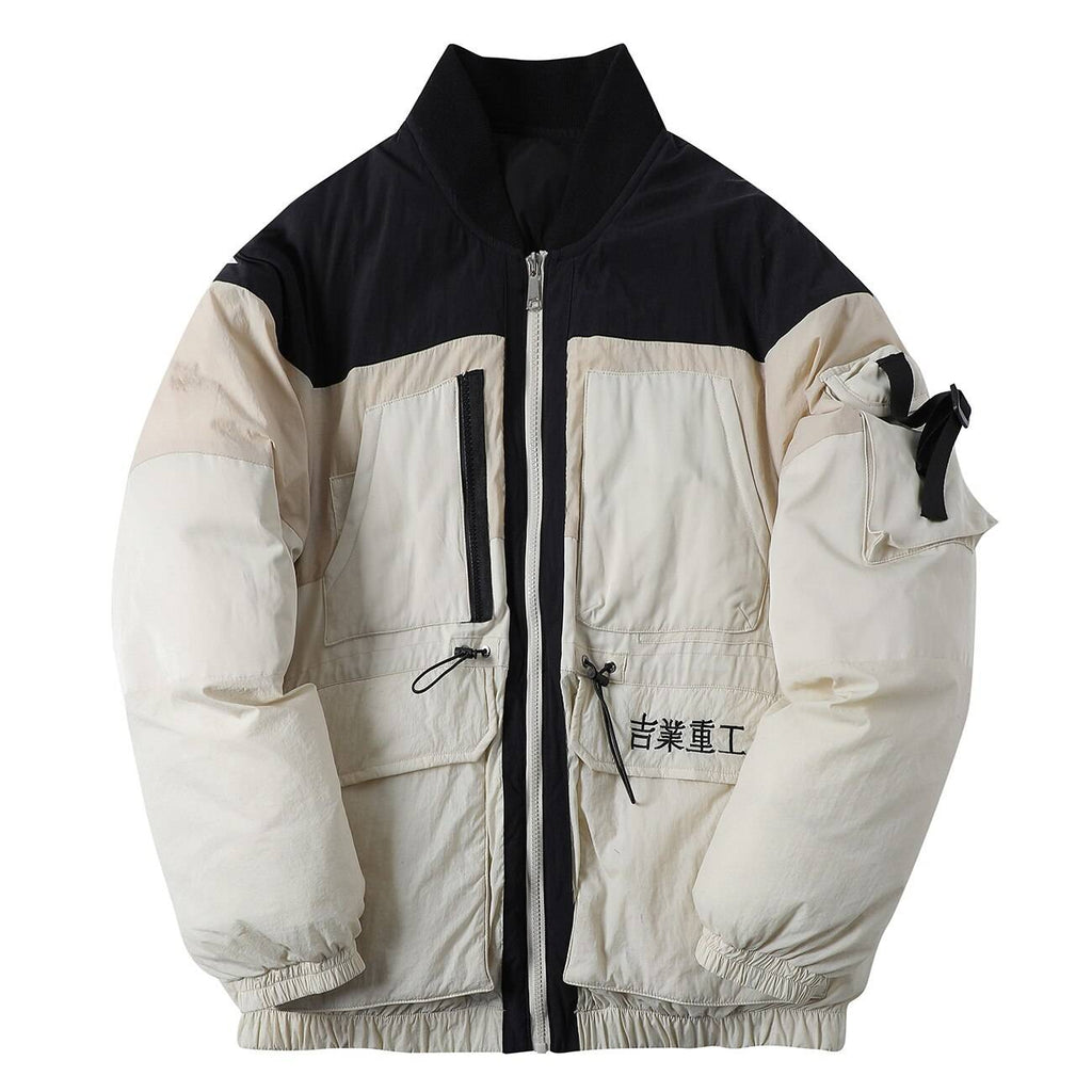 11 BYBB&#8217;S DARK 2020 Color Block Patchwork Thicken Parka Jackets Zipper Men Streetwear Padded Jackets Harajuku Parka Coats Hippop 