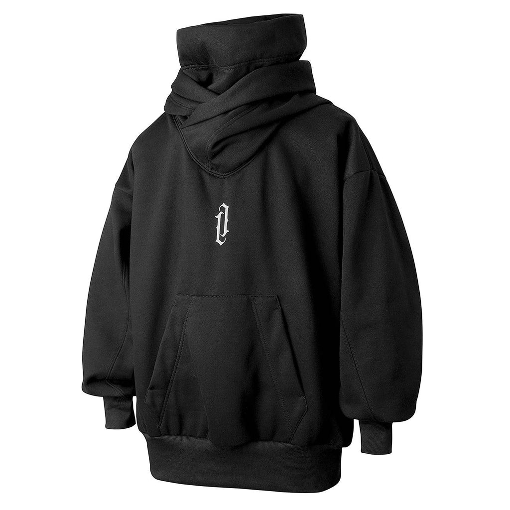 11 BYBB&#8217;S DARK 2021 Ninja Double Neckline Cotton Pullover Techwear Harajuku Men Hoodie Hip Hop Streetwear Hoodies Sweatshirts 