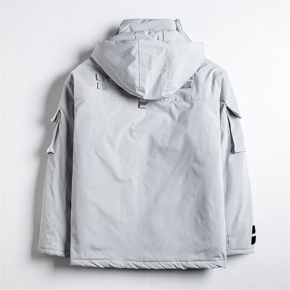 11 BYBB&#8217;S DARK Mens Winter Jackets Coat Streetwear Casual Cargo Parkas Tactics Function Hoody Coat Multi-pocket Warm Male DG506 