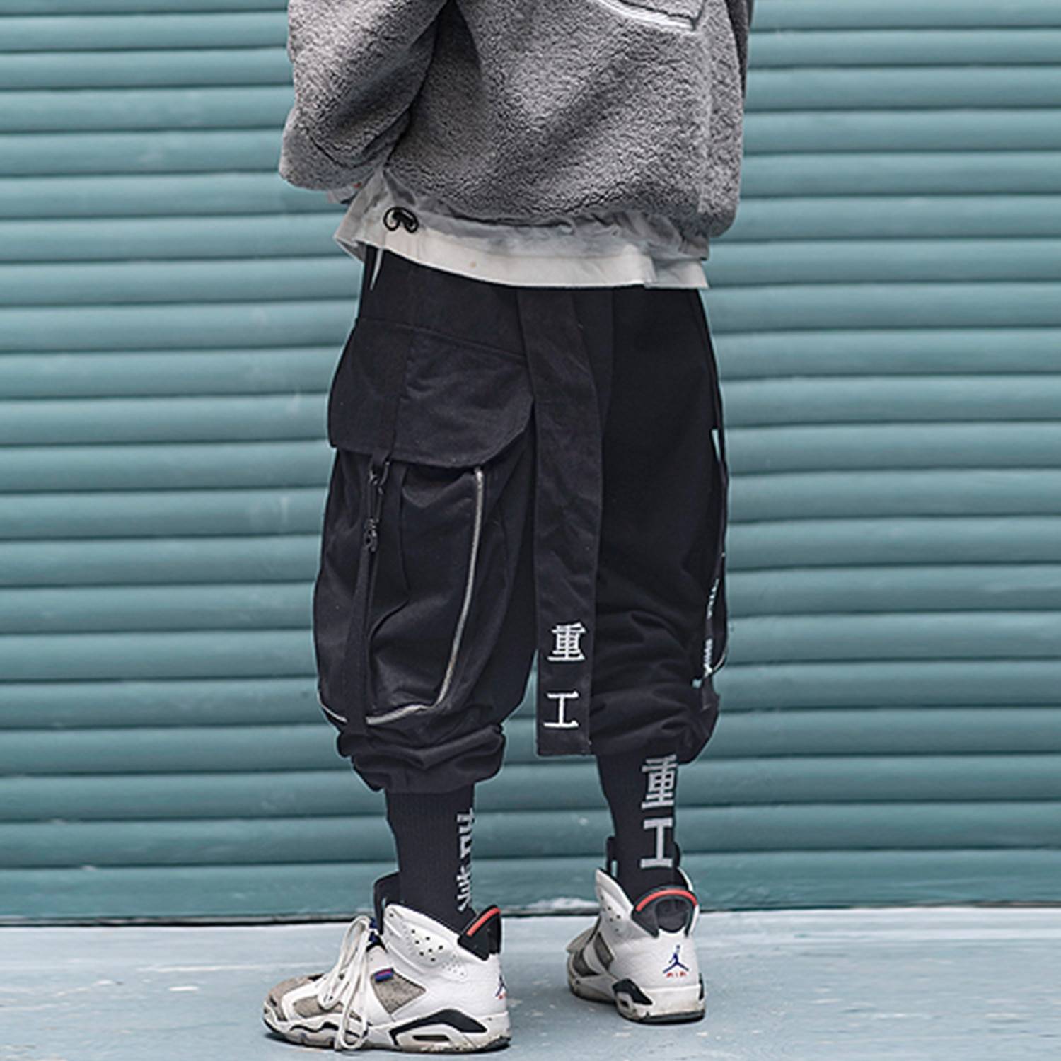 11 BYBB&#8217;S DARK Multi Pocket Hip Hop Pants Men Ribbon Elastic Waist Harajuku Streetwear Joggers Mens Trousers Techwear Pants 