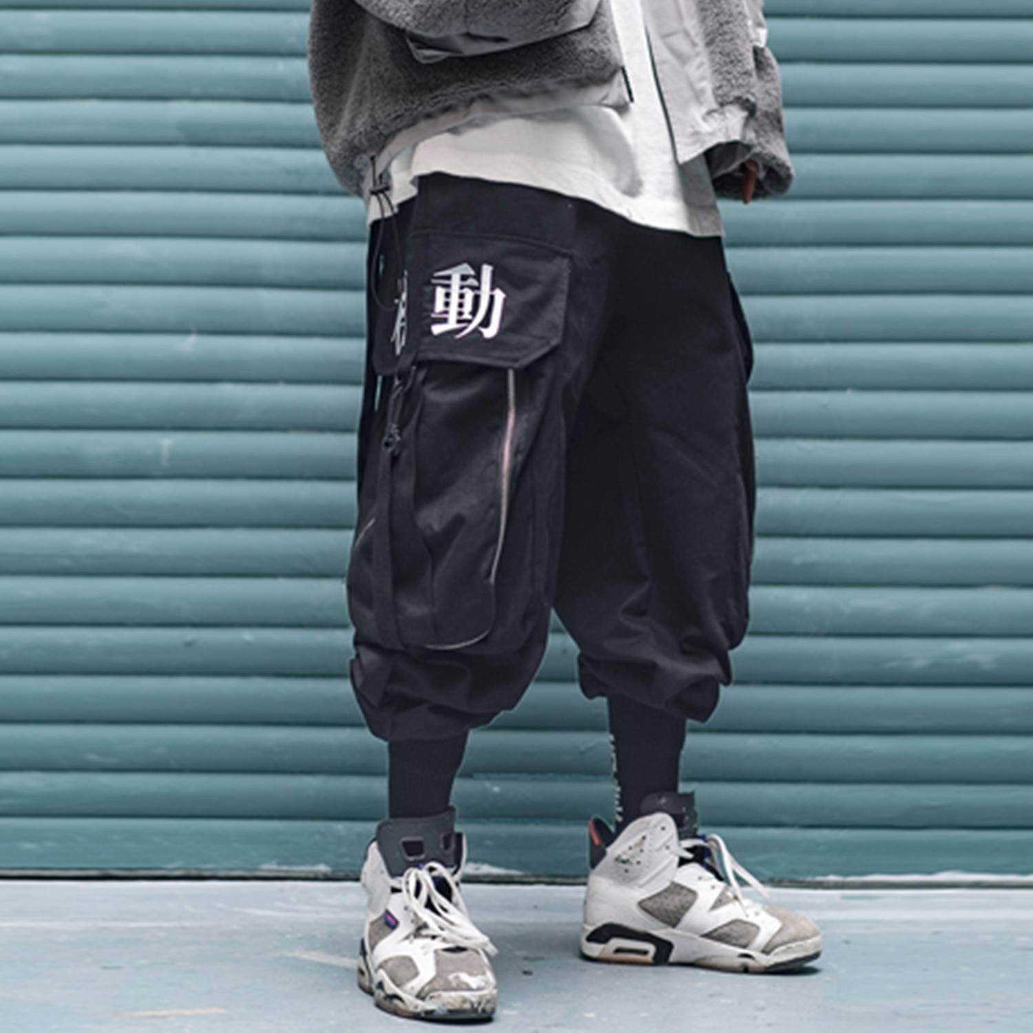 11 BYBB&#8217;S DARK Multi Pocket Hip Hop Pants Men Ribbon Elastic Waist Harajuku Streetwear Joggers Mens Trousers Techwear Pants 