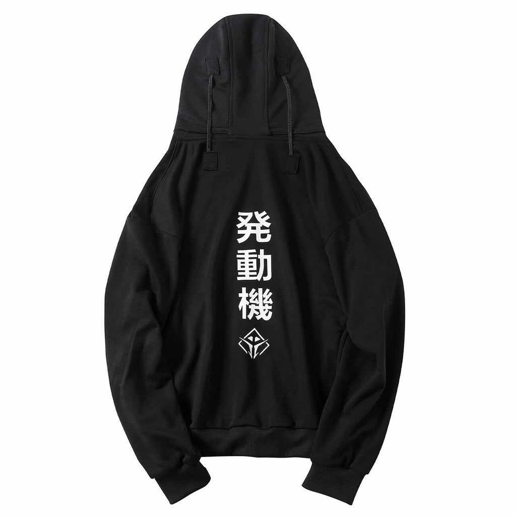 11 BYBB&#8217;S DARK Techwear Harajuku Hoodie Mens 2021 Punk Cotton Print Double Hood Pullover Hip Hop Streetwear Hoodie Sweatshirts 