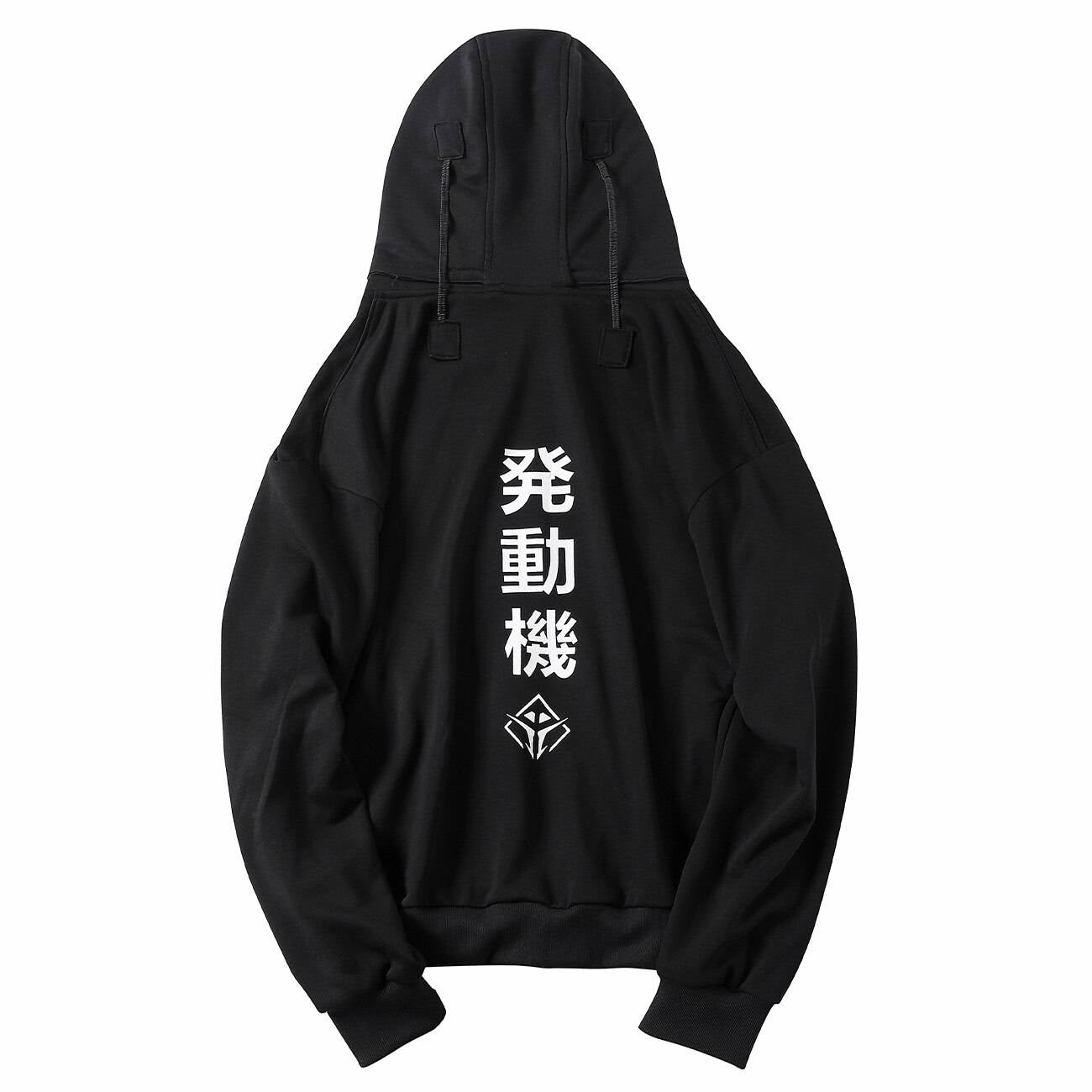 11 BYBB&#8217;S DARK Techwear Harajuku Hoodie Mens 2021 Punk Cotton Print Double Hood Pullover Hip Hop Streetwear Hoodie Sweatshirts 