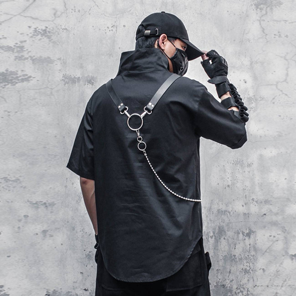 11 BYBB&#8217;S DARK Techwear Hip Hop T-Shirt Mens Tactical Function Summer Harajuku Tshirts Cotton Loose Short Sleeve Shirts Streetwe 
