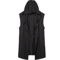 11 BYBB’S DARK Black Hooded Wizard Vest Coat Men 2021Autumn Summer Sleeveless Jacket Casual Men Coat Techwear WB184 color: black size: 4XL 