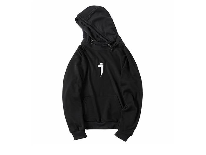 11 BYBB’S DARK Techwear Harajuku Hoodie Mens 2021 Punk Cotton Print Double Hood Pullover Hip Hop Streetwear Hoodie Sweatshirts color: black size: M 
