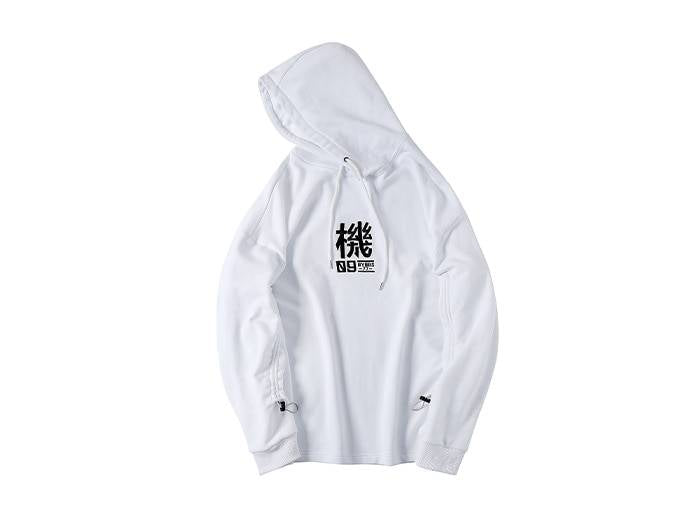 11 BYBB’S DARK Techwear Punk Print Harajuku Hoodie Men 2021 Spring Cotton Pullover Hip Hop Streetwear Hoodie Sweatshir color: White size: M 