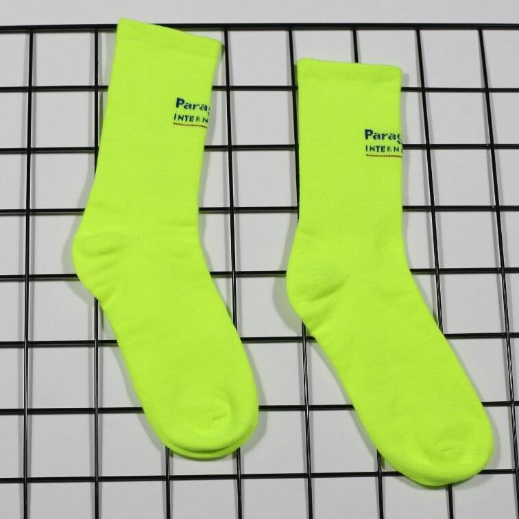 2 Pair Men's Cotton Neon Color Techwear Socks - ATLAS 1