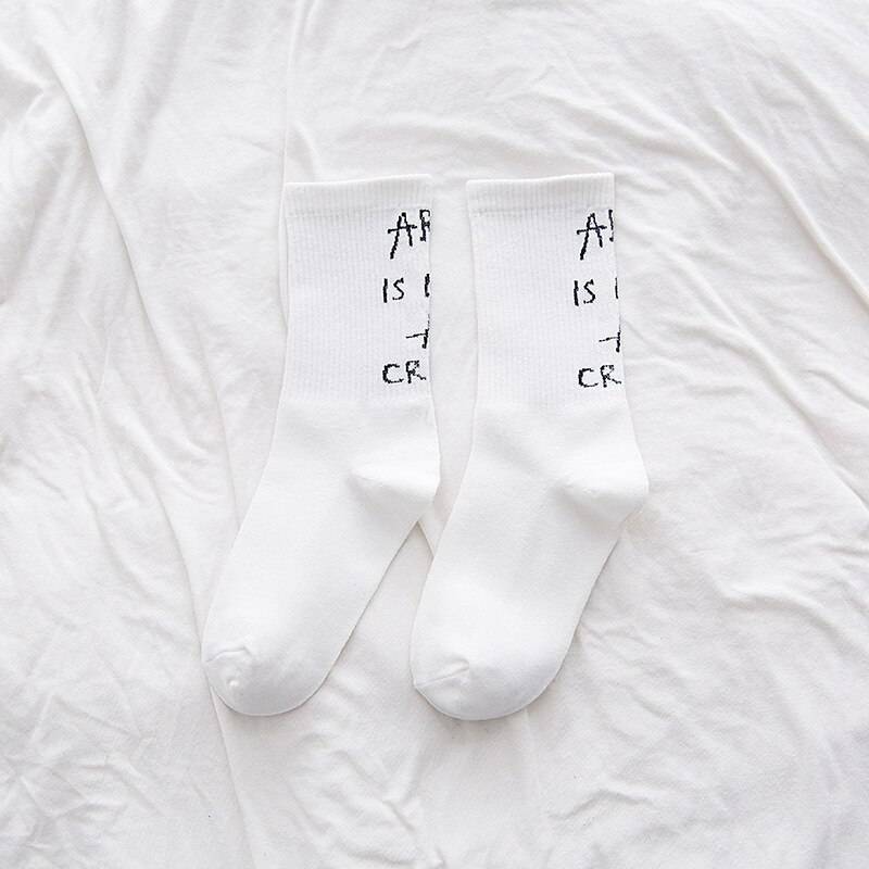 2 Pair of Art Is Not a Crime Print Cotton Socks - ATLAS 1