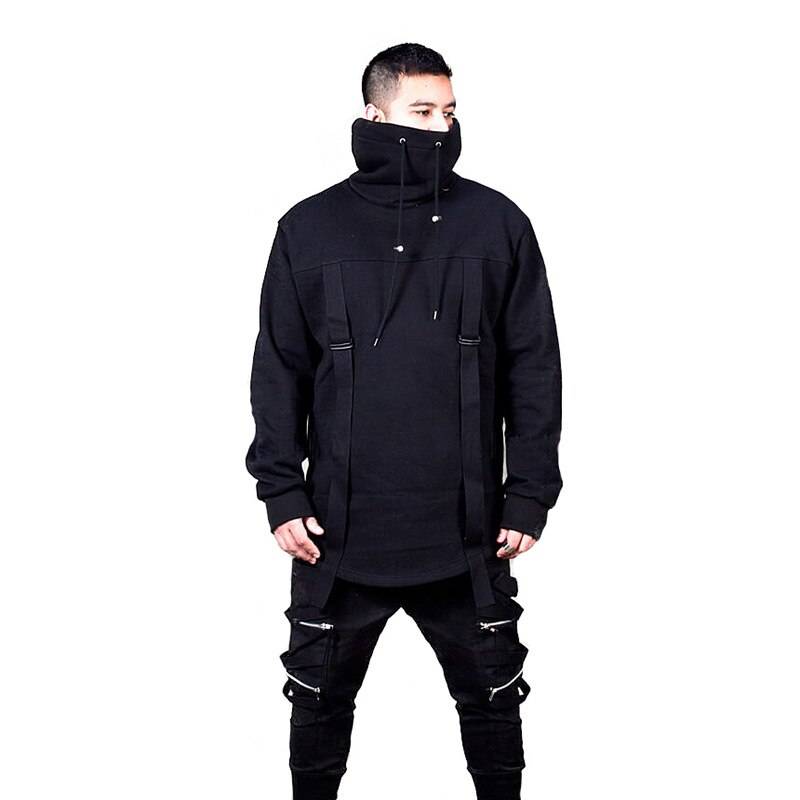2021 Spring Trend New High-neck Mens Sweatshirt Dark Black Long Loose Assassin Sweatshirt EUR SIZE M-XXL 