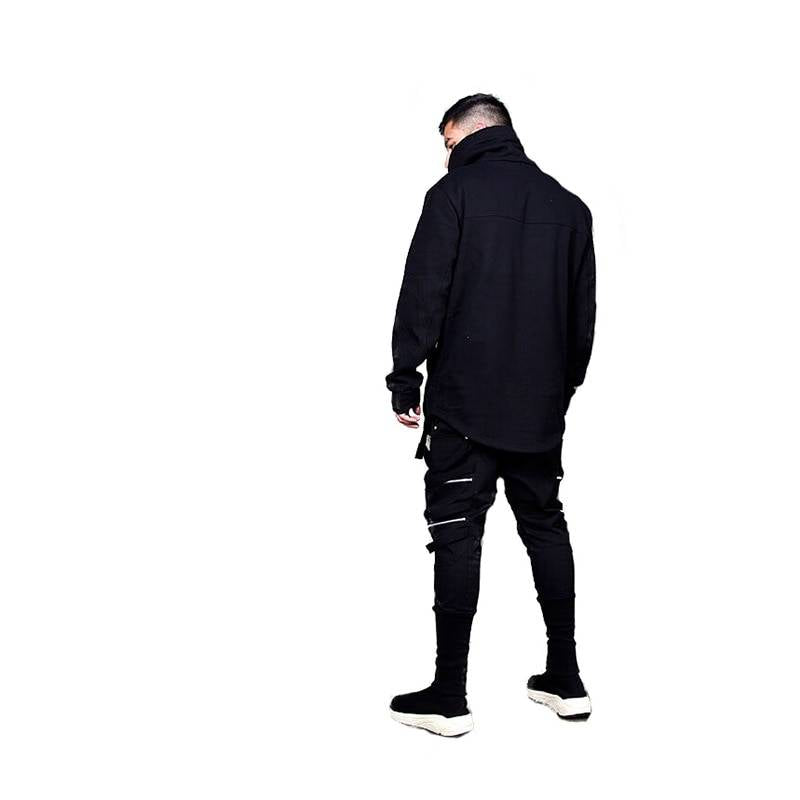 2021 Spring Trend New High-neck Mens Sweatshirt Dark Black Long Loose Assassin Sweatshirt EUR SIZE M-XXL 