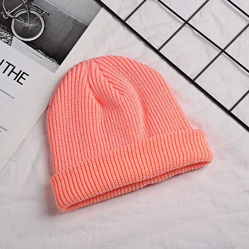 2021 Unisex Sailor Biker Cap Streetwear Pumpkin Vintage Navy Brimless Beanies Hat Melon Sailor Casual Short Harajuku Cap SL-06 color: 14 size: 54-58cm bouncy 