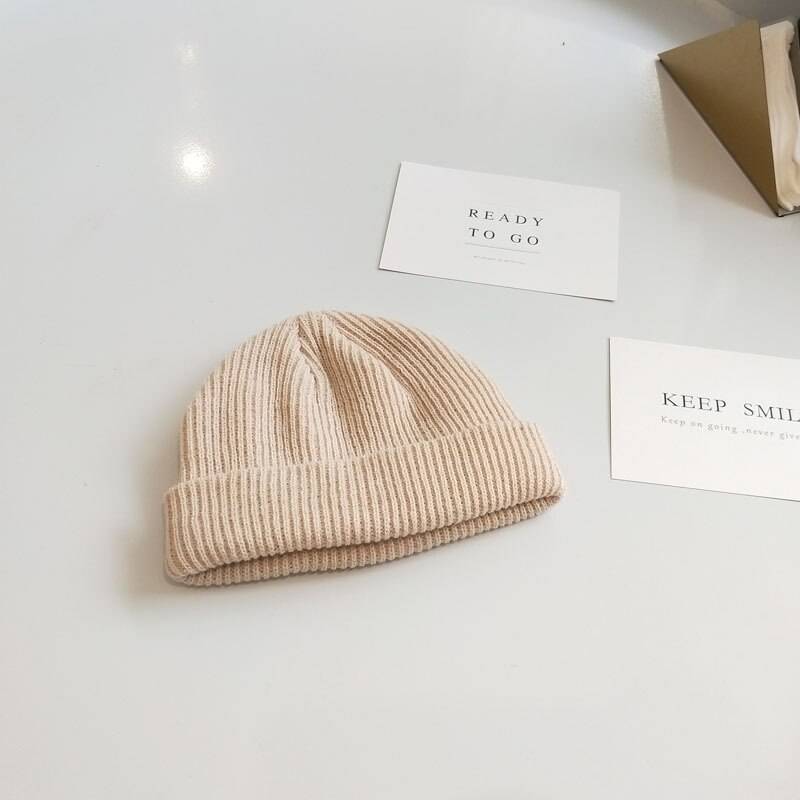 2021 Unisex Sailor Biker Cap Streetwear Pumpkin Vintage Navy Brimless Beanies Hat Melon Sailor Casual Short Harajuku Cap SL-06 color: 6 size: 54-58cm bouncy 