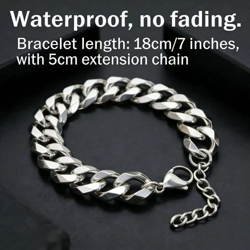 316L Stainless Steel Cuban Chain Bracelet