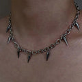 Alternative Gothic Stud Chain Necklace