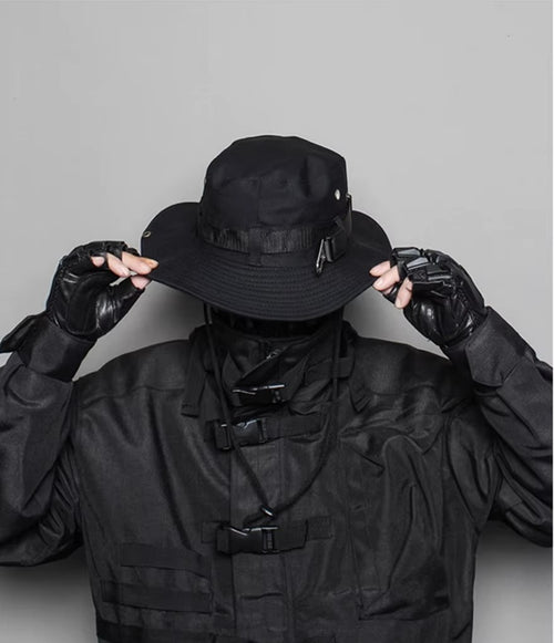 Black Techwear Boonie Hat