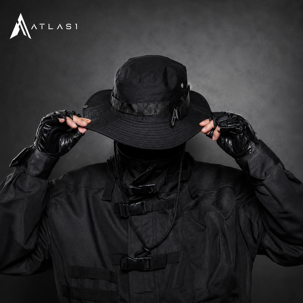 Black Techwear Boonie Hat