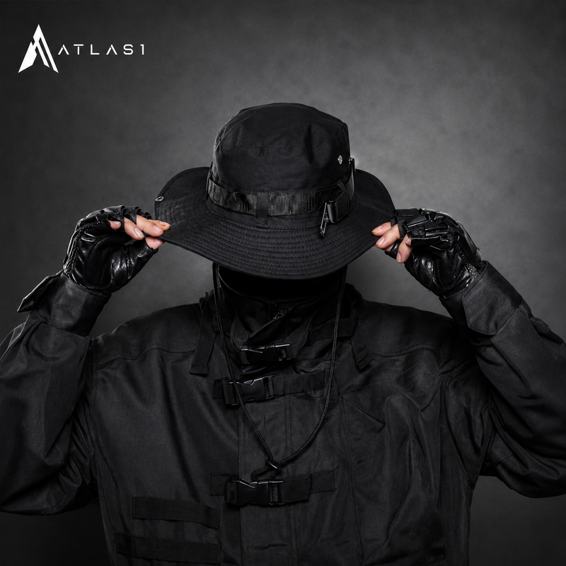 Black Techwear Boonie Hat