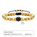 Black Triangle Bead Hematite Stretch Bracelet