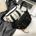 Canvas Contrast Detail Techwear Waist Bag 