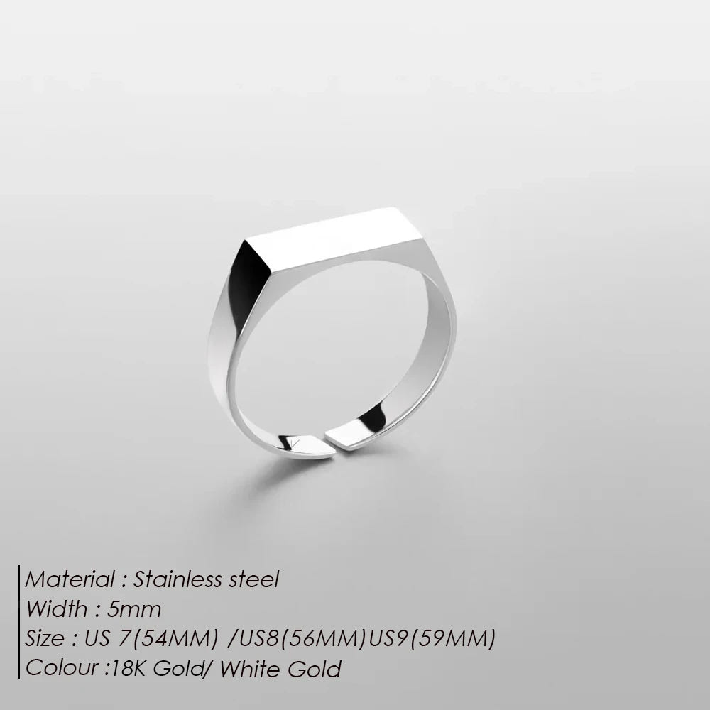 Classic Gold Plated Stainless Steel Ring