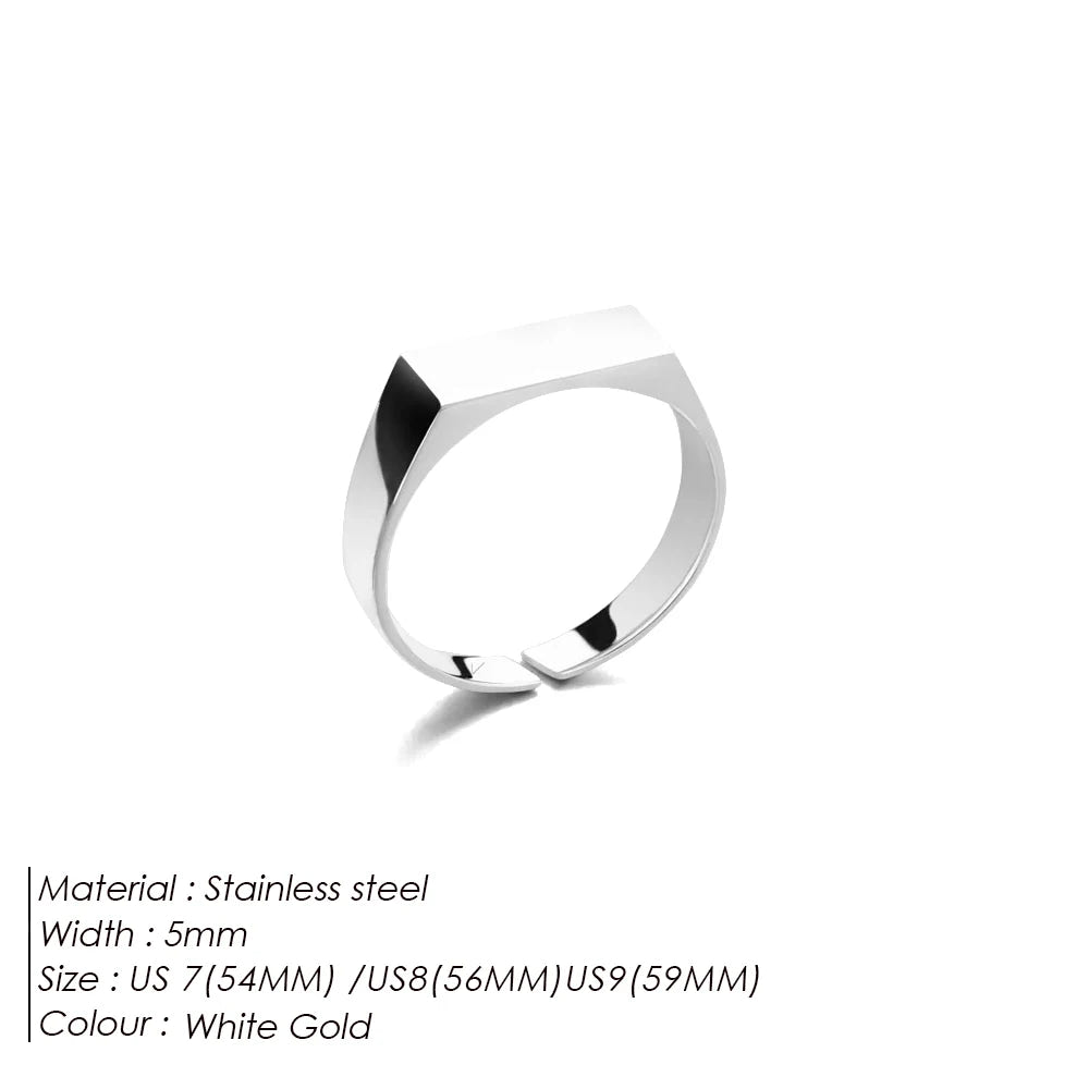 Classic Gold Plated Stainless Steel Ring