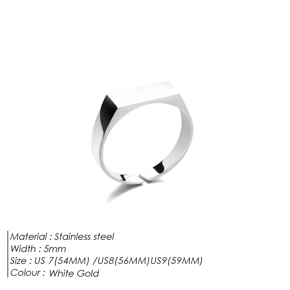 Classic Gold Plated Stainless Steel Ring
