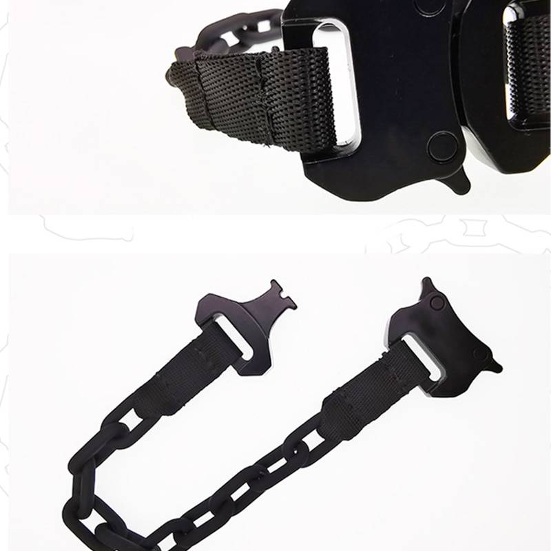 Cool Black Resin Link Cuff Tactical Clips Buckle Bracelet Unisex Men Women Hand Bracelets 