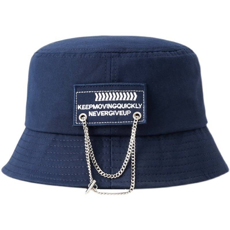 Cotton Chain Detail Techwear Bucket Hat 