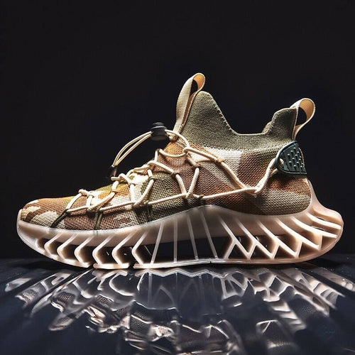 Cushioning Platform Running Shoes Men Mens Trainers Zapatillas de Hombre Mesh Sports Shoes for Male Chunky Sneakers Breathable 