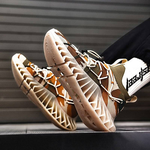 Cushioning Platform Running Shoes Men Mens Trainers Zapatillas de Hombre Mesh Sports Shoes for Male Chunky Sneakers Breathable 