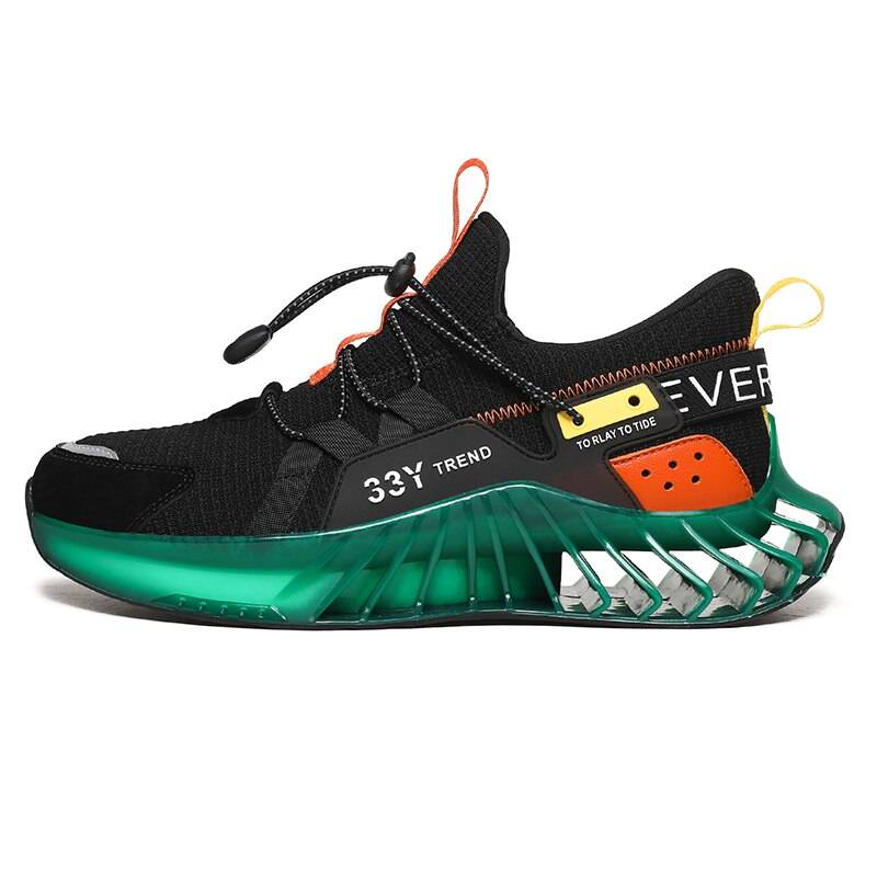 Cushioning Platform Running Shoes Men Mens Trainers Zapatillas de Hombre Mesh Sports Shoes for Male Chunky Sneakers Breathable color: Black Dark Green A29 Shoe Size: 7 