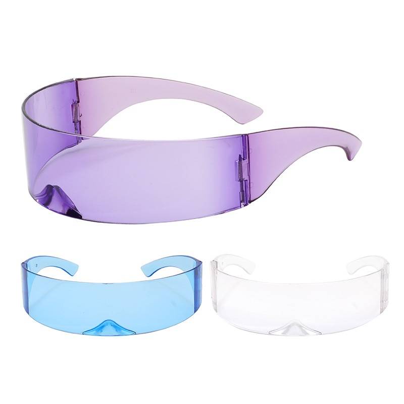 Cyberpunk Party Glasses Visor Wrap Shield Large Mirror Sunglasses Riding Windproof Glasses Fashion Personality Glasses 