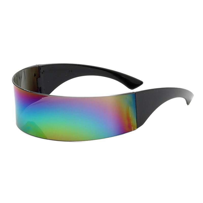 Cyberpunk Party Glasses Visor Wrap Shield Large Mirror Sunglasses Riding Windproof Glasses Fashion Personality Glasses 