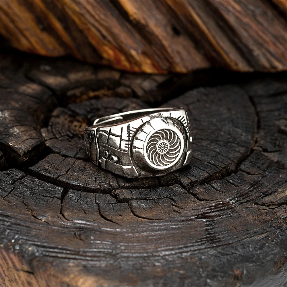 Cyberpunk Mecha Engine Opening Finger Ring