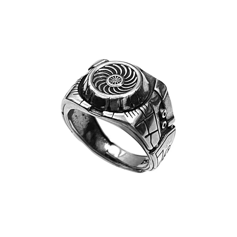 Cyberpunk Mecha Engine Opening Finger Ring