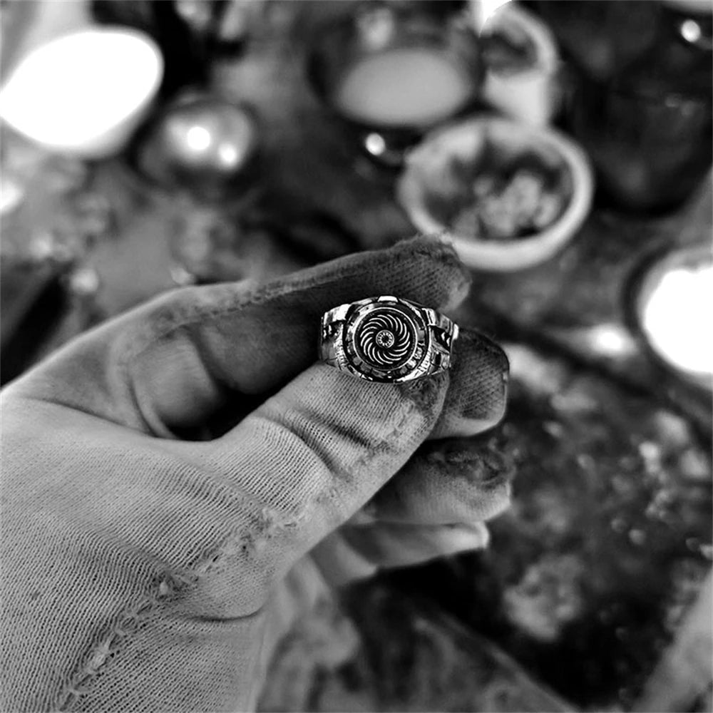 Cyberpunk Mecha Engine Opening Finger Ring