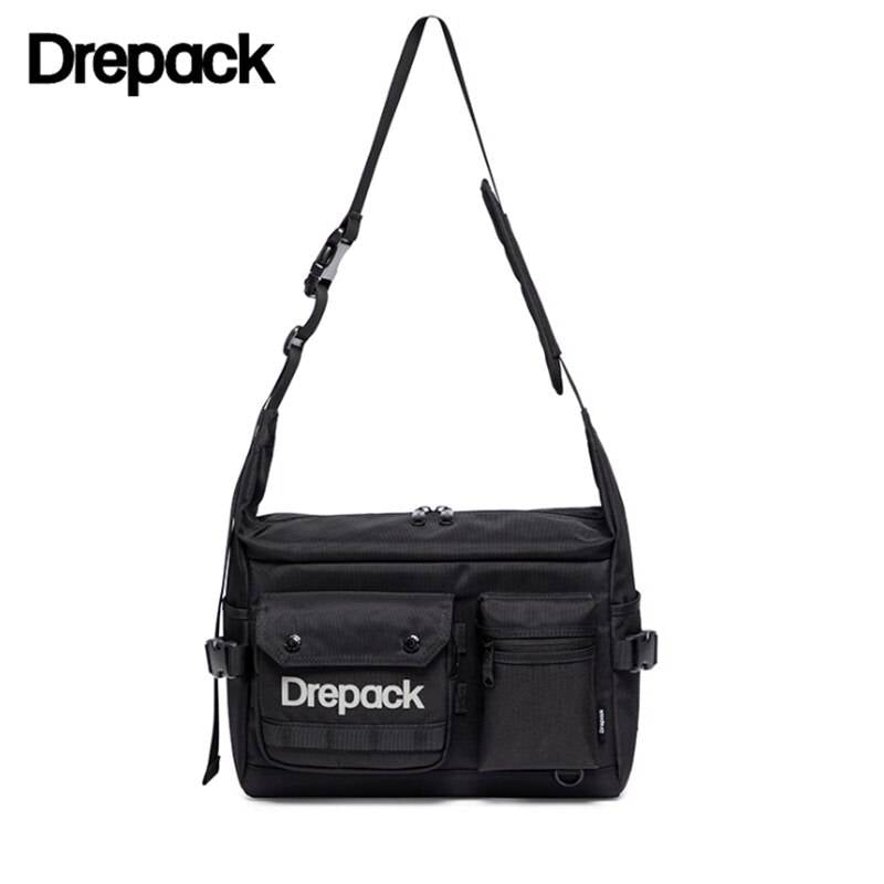Drepack 2021 Trendy Messenger Male MultiFunctional Casual Style Single Shoulder Bag Sports Double Covers Custom Bag For Men 